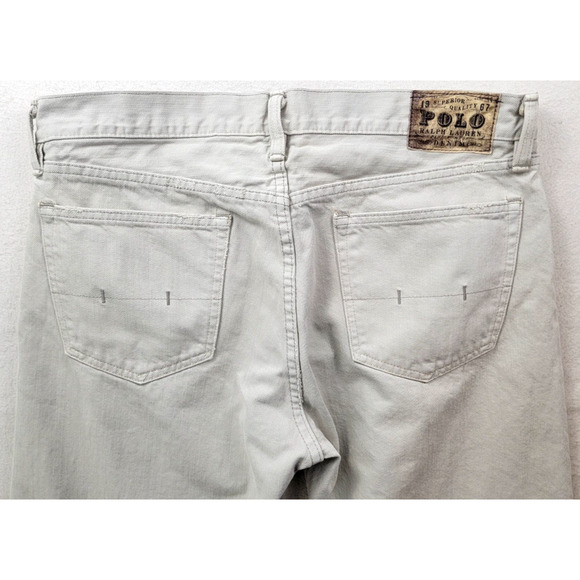 Polo Ralph Lauren 867 Classic Fit Jeans Men’s 34x30 Hudson Bone Wash Beige - Picture 4 of 15